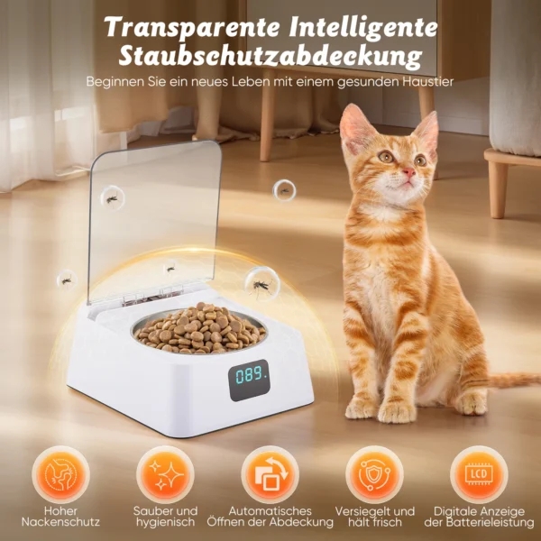 Distributeur automatique de nourriture humide pour chat avec bol de - vue 2