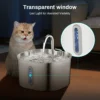 Fontaine à eau pour chat en acier inoxydable, 2,2 L