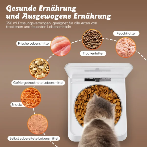 Distributeur automatique de nourriture humide pour chat avec bol de - vue 5