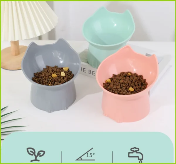 Gamelle surélevée pour chat avec longues oreilles, anti-basculement Gamelle surélevée pour chat avec longues oreilles, anti-basculement - vue 4