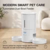 ZYfeede 4,2 L - Distributeur automatique de nourriture pour animaux à double bol
