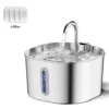 Fontaine à eau pour chat en acier inoxydable, 2,2 L